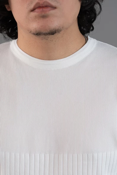 BİSİKLET YAKA LİKRALI MİCROFİLAMENT KUMAŞ SLİMFİT ERKEK SWEATSHİRT - 5