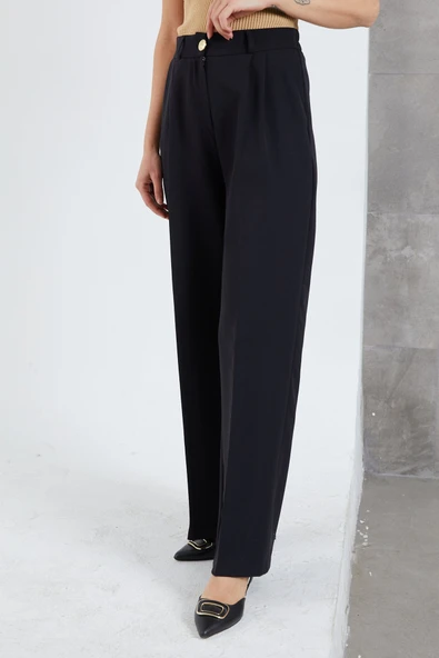 Kadın Beli Lastikli Pzzo Pantolon - 3