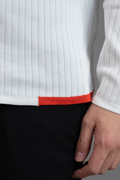 BİSİKLET YAKA LİKRALI MİCROFİLAMENT KUMAŞ SLİMFİT ERKEK SWEATSHİRT - 4