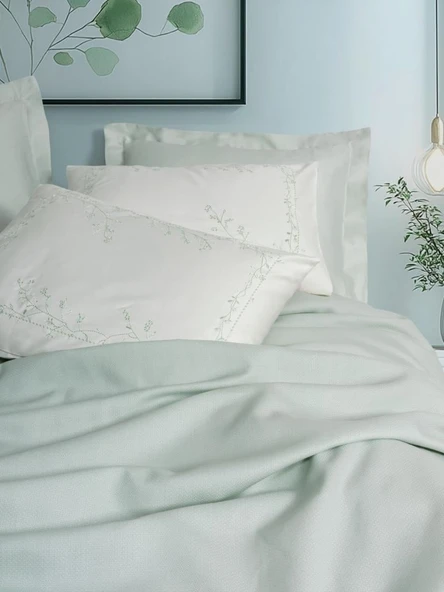 Serenity Bambu Çift Kişilik Pike Takımı Brisa Mint - Resim 3