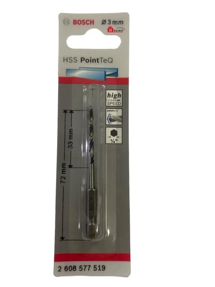Pointteq Altıgen Şaftlı Hss Matkap Ucu 3 mm - 2