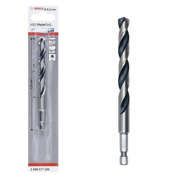 Pointteq Altıgen Şaftlı Hss Matkap Ucu 9,5 mm ürün görseli 1