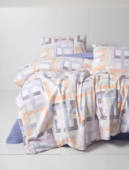 Flanel Nev Takımı Çift Kişilik Hayden Lila ürün görseli 1