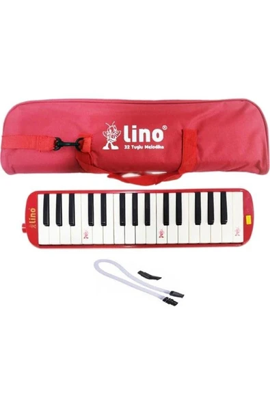 Lino 32k Bez Çantalı Melodika (kırmızı)