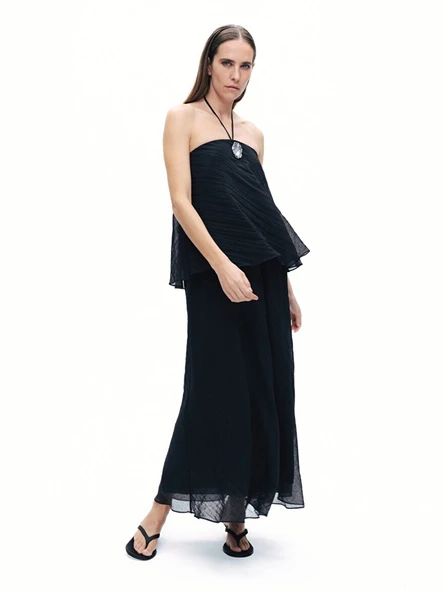 Boyundan Bağlamalı Maxi Abiye Elbise Nocturne - 2