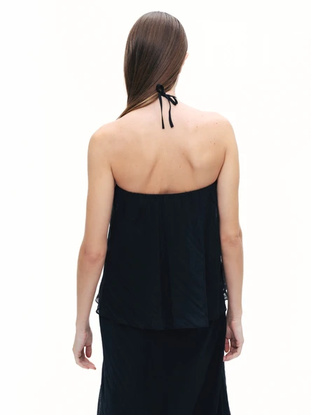 Boyundan Bağlamalı Maxi Abiye Elbise Nocturne - 4