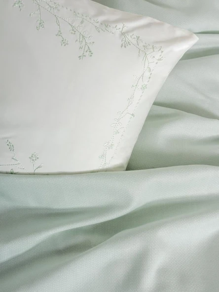 Serenity Bambu Çift Kişilik Pike Takımı Brisa Mint - Resim 2