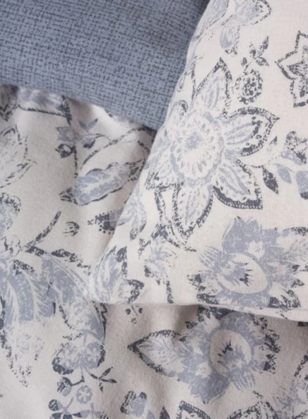 Flanel Nev Takımı Çift Kişilik Ruby Antrasit - Resim 2