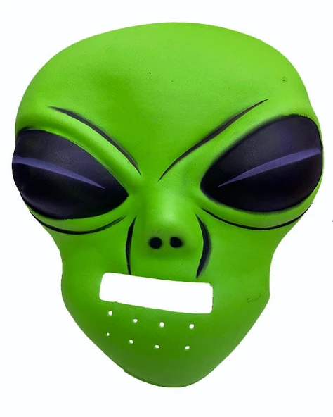 Ghoulish Productions Green Alien Mask 45x30 cm ( UZAYLI ) - 1