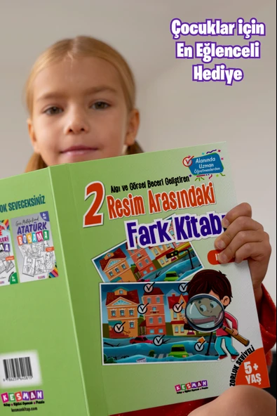 Algı ve Görsel Beceri Geliştiren 2 Resim Arasındaki Fark Kitabı - 7