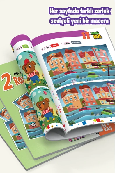 Algı ve Görsel Beceri Geliştiren 2 Resim Arasındaki Fark Kitabı - 2