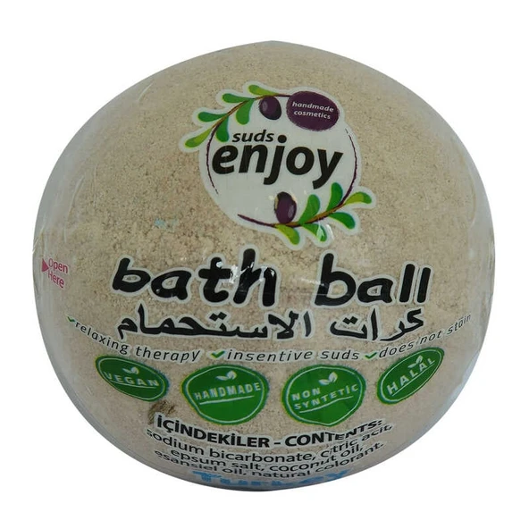 Lavantalı El Yapımı Banyo Küvet Topu Sabunu Mor 90-120 Gr - 1
