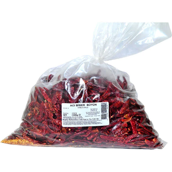 Çok Acı Biber Zehir Acı Bütün Biber 1000 Gr Paket - 1