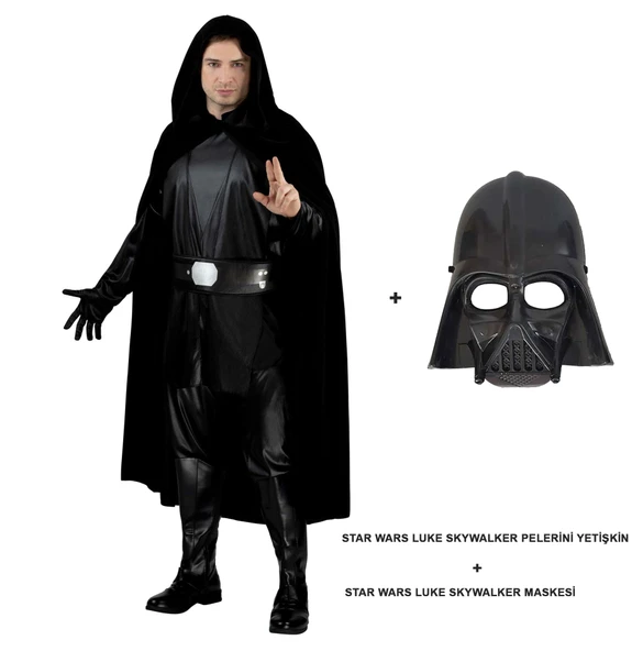 Star Wars Luke Skywalker Pelerini Yetişkin Ve Maskesi - 1