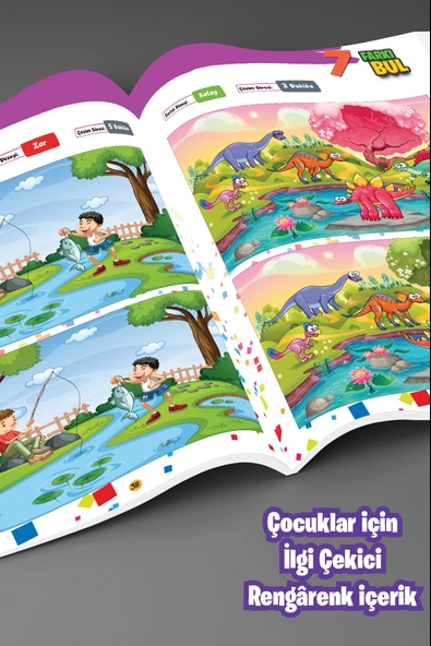 Algı ve Görsel Beceri Geliştiren 2 Resim Arasındaki Fark Kitabı - 8