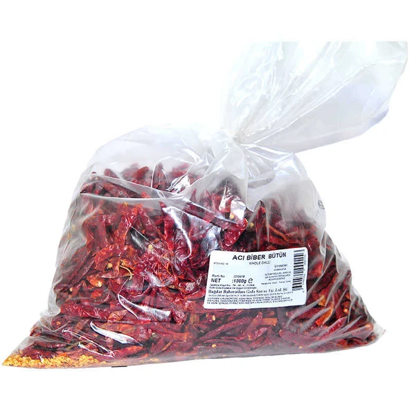 Çok Acı Biber Zehir Acı Bütün Biber 1000 Gr Paket - 3