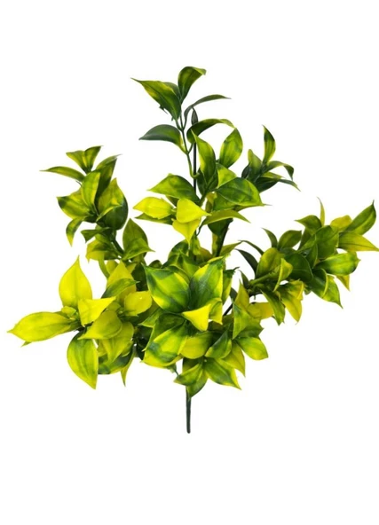 Yapay Çiçek Sarı Yeşil Limon Yaprağı Demet Şimşir Demeti Garnitür Aradal Dekoratif Yapay Bitki - Resim 6