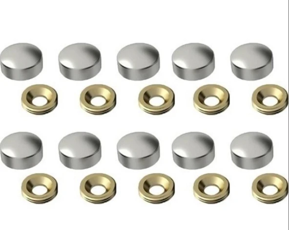 Krom Vida Tapası 16 mm 10 Adet ürün görseli 1