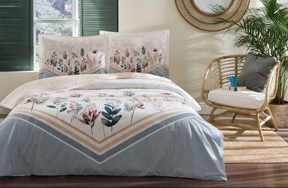 Özdilek Çift Kişilik Ranforce Nev Takımı Astilbe Krem ürün görseli 1