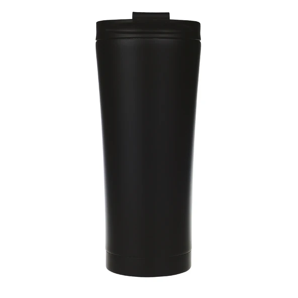 Paslanmaz Çelik Termos Bardak 450 ml – Sızdırmaz Kapaklı Seyahat Mug Siyah
