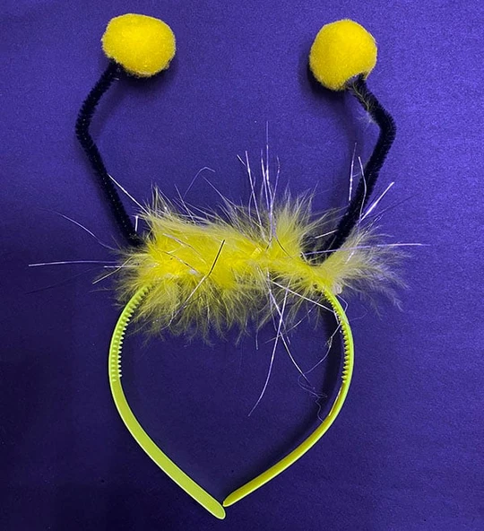 Sarı Ponponlu Gösteriler İçin Plastik Arı Maya Tacı ürün görseli 1