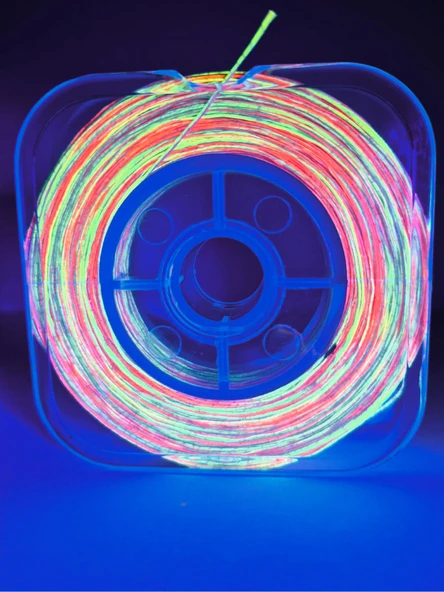 Eagenset Hazır Çapari Kombini Boru Sim Ultraviyole Uv Neon Fıstık Yeşili - Pembe Makarada - Resim 9