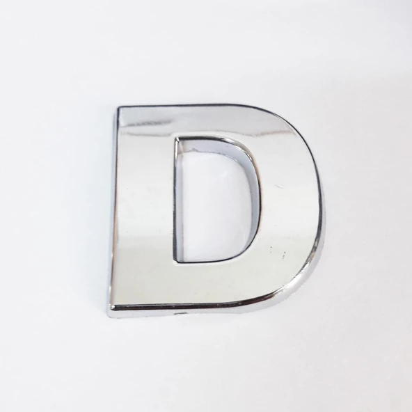 Cemax D Harfi 3,75 cm Krom Yapışkanlı ürün görseli 1