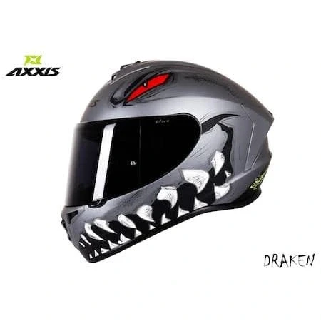 AXXIS DRAKEN FORZA SİYAH-GRİ FULLFACE KASK (SİYAH+ŞEFFAF CAMLI) ürün görseli