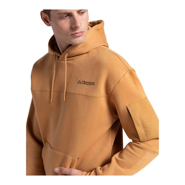 Authentic Hita Erkek Kahverengi-siyah Oversize Fit Hoodie - Resim 3