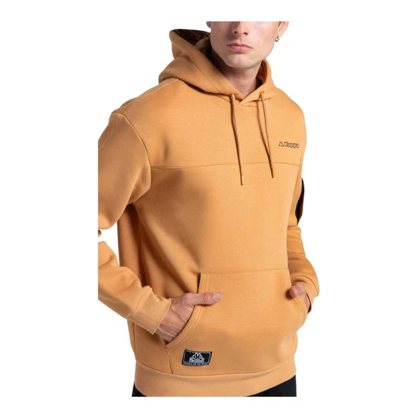 Authentic Hita Erkek Kahverengi-siyah Oversize Fit Hoodie - Resim 5
