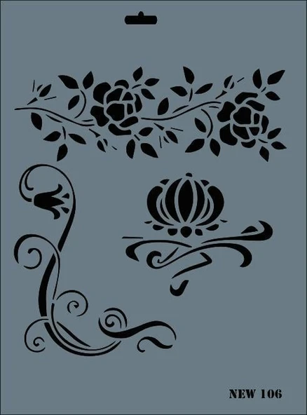 Rich New Seri N-106 Stencil 35x25 cm ürün görseli