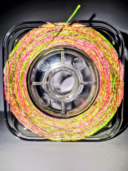 Eagenset Hazır Çapari Kombini Boru Sim Ultraviyole Uv Neon Fıstık Yeşili - Pembe Makarada - Resim 8