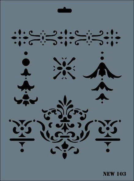 Rich New Seri N-103 Stencil 35x25 cm - 1