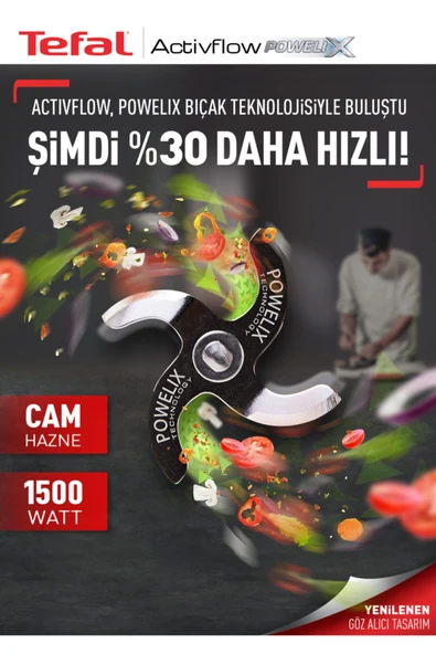 Tefal Powelix Activflow OntheGo Kırmızı 1500 W Blender Seti - 4