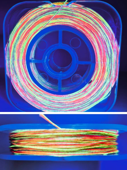 Eagenset Hazır Çapari Kombini Boru Sim Ultraviyole Uv Neon Fıstık Yeşili - Pembe Makarada - Resim 4