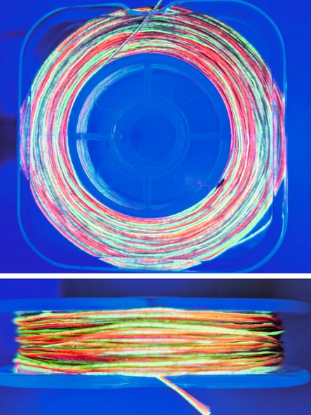 Eagenset Hazır Çapari Kombini Boru Sim Ultraviyole Uv Neon Fıstık Yeşili - Pembe Makarada - Resim 3