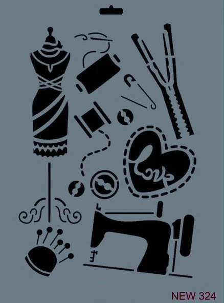 Rich New Seri N-324 Stencil 35x25 cm - 1