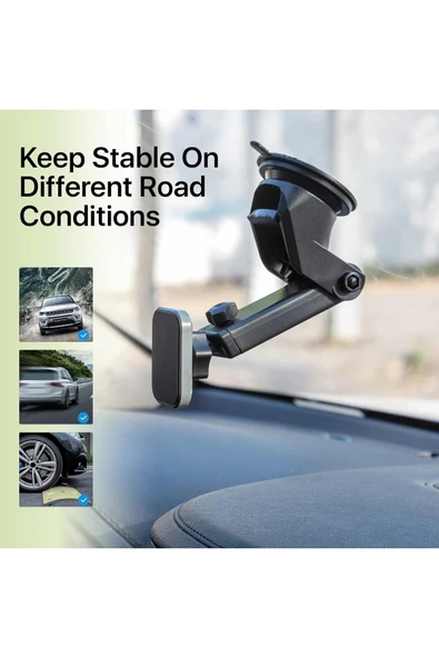 005 Siyah Çok Amaçlı Magnetic Car Holder Araç Içi Telefon Tutucu - 7