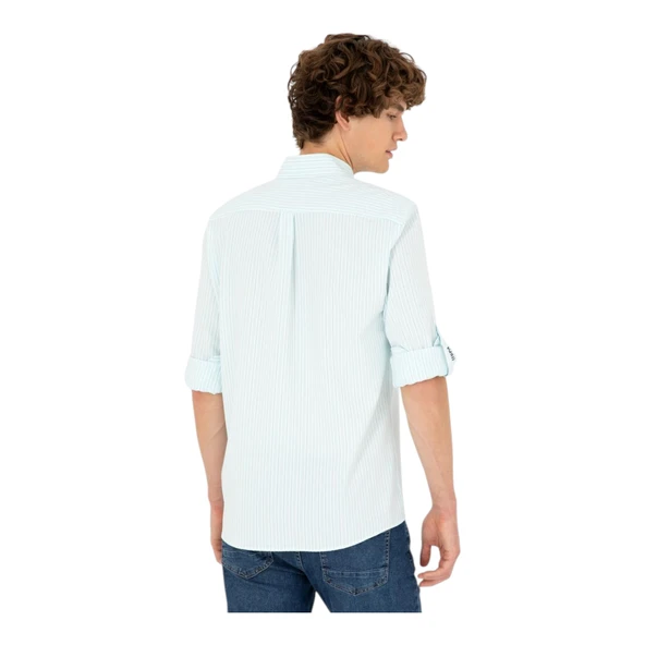 Erkek Çizgili Gömlek - Resim 7