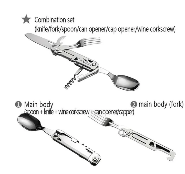 Grand Harvest GHKS002 Multi Fonksiyonel Çatal Bıçak Kaşık Tirbüşon Set - Resim 6
