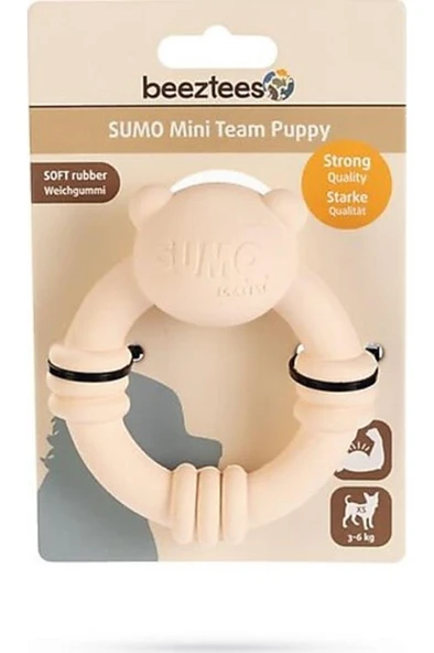 Beeztees Sumo Mini Dental Oyuncak Pembe 9,5x10,5cm ürün görseli