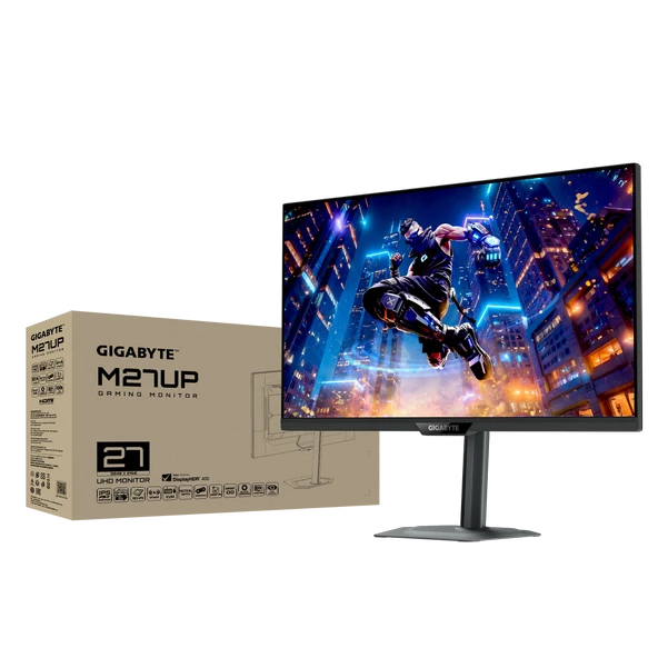 GIGABYTE M27UP 27" 4K 160HZ FHD 320HZ 1MS MONITOR ürün görseli 1