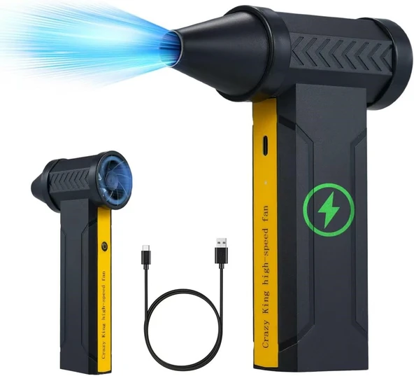 Sıkıştırılmış Hava Üfleyici 160000 RPM Turbo Fan – 10000mAh Şarjlı Toz Fırçası, Basınçlı Hava Püskürtme Cihazı