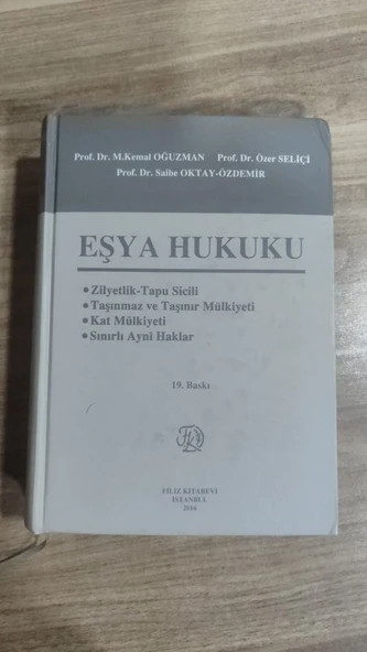 EŞYA HUKUKU  Prof. Dr. KEMAL OĞUZMAN 19. BASKI ürün görseli