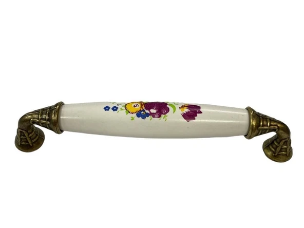 Klasik Silindir Kulp Antik Sarı 128 mm ürün görseli 1