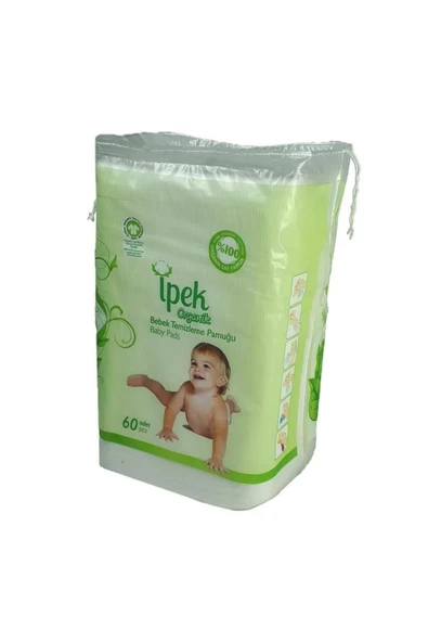 İpek Organik Bebek Temizleme Pamuğu 60 Adet ürün görseli