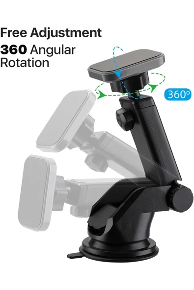005 Siyah Çok Amaçlı Magnetic Car Holder Araç Içi Telefon Tutucu - 8