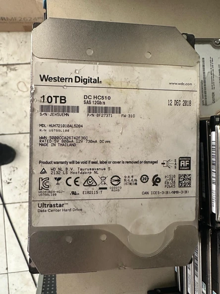 Sunucu sabit disk HGST HUH721010AL5204 10TB 7.2K RPM SAS-12GB/S sabit disk REFRUBISHED ürün görseli 1