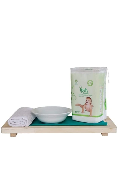 İpek Organik Bebek Temizleme Pamuğu 60'lı x 5'li Paket - Resim 2