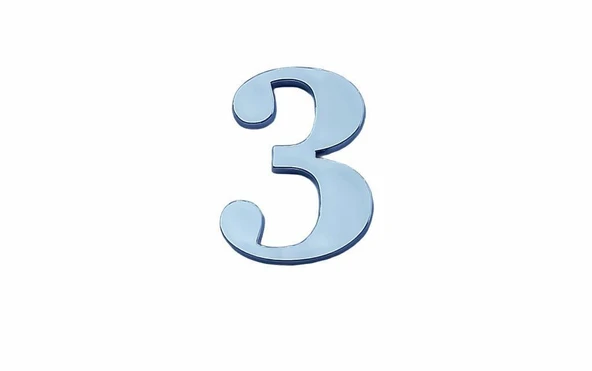 Cemax Villa Boy 3 Rakamı 8,5 cm Yapışkanlı - 1